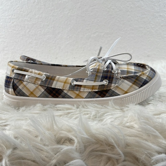 ROCK & CANDY Duffy Plaid Boat Shoes Loafers Size 10 - Picture 3 of 9